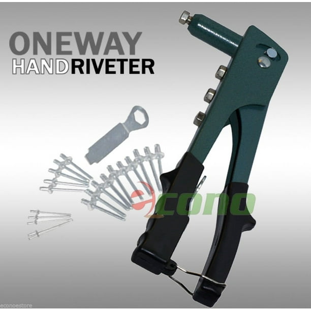 One Way Hand Riveter Heavy Duty Pop Rivet Gun 3/32" 1/8" 5/32" 3/16" Hand Tool